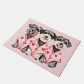 Valentijnsdag Schnauzer Dogs Deurmat (Schuin)
