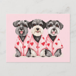 Valentijnsdag Schnauzer Dogs Feestdagenkaart