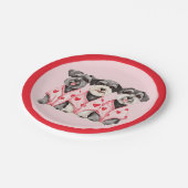 Valentijnsdag Schnauzer Dogs Papieren Bordje (Gekanteld)