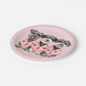 Valentijnsdag Schnauzer Dogs Papieren Bordje (Gekanteld)