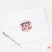 Valentijnsdag Schnauzer Dogs Ronde Sticker (Envelop)