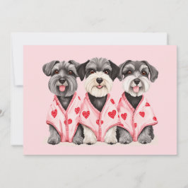 Valentijnsdag Schnauzer Honden Feestdagenkaart