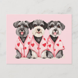 Valentijnsdag Schnauzer Honden Feestdagenkaart