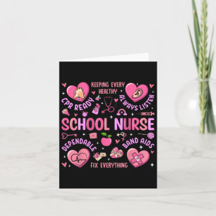 Valentijnsdag School Nurse Medical Nursing Apprec Kaart