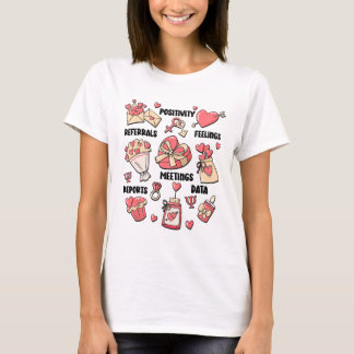 Valentijnsdag School Psycholoog School Psych T T-shirt