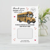 Valentijnsdag Schoolbuschauffeur Cadeau Kaarthoude Bedankkaart (Staand voorkant)