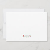 Valentijnsdag Scrapbook Blue Stripe Invitations Kaart (Achterkant)