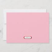 Valentijnsdag Scrapbook roze Stripe uitnodigingen (Achterkant)