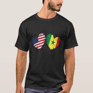 VALENTIJNSDAG Senegalese vlag Senegalese a T-shirt