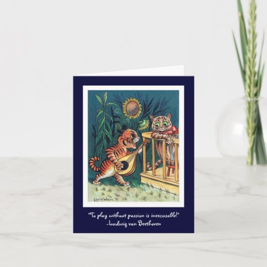 Valentijnsdag Serenade Feestdagen Kaart (Voorkant)