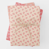 Valentijnsdag set van 3 inpakpapier (In situ)