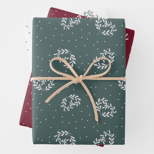 Valentijnsdag set van drie inpakpapier. inpakpapier vel (In situ)