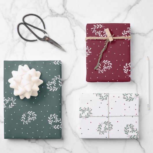 Valentijnsdag set van drie inpakpapier. inpakpapier vel (Voorkant)