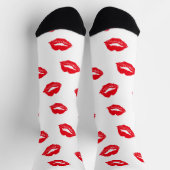 Valentijnsdag Sexy Lippen Lippenstift Kus Merkteke Sokken (Top)