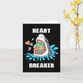 Valentijnsdag Shark Heart Breaker Fun Boys Kinder Kaart (Gele Bloem)