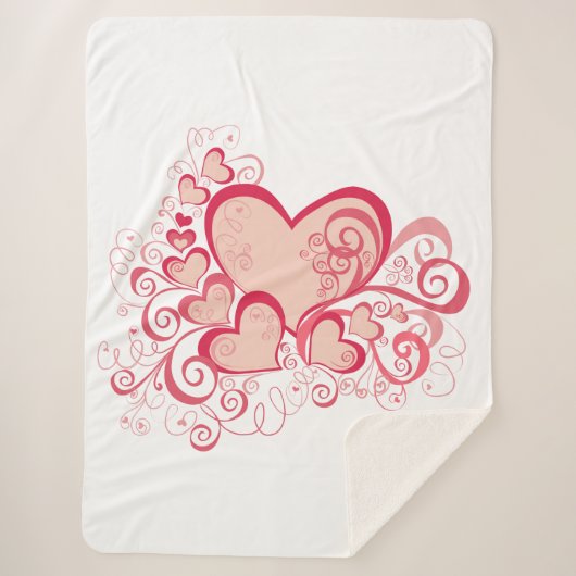 Valentijnsdag Sherpa Blanket Sherpa Deken (Voorkant)