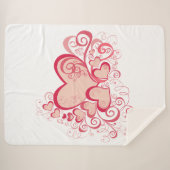 Valentijnsdag Sherpa Blanket Sherpa Deken (Voorkant (horizontaal))