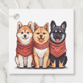 Valentijnsdag Shiba Inu Dogs Bedankjes Labels