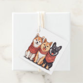 Valentijnsdag Shiba Inu Dogs Bedankjes Labels (In situ)