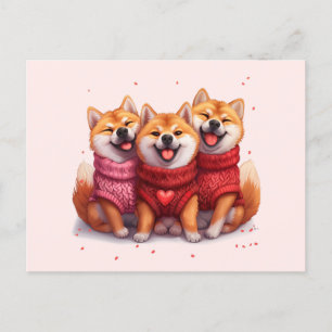 Valentijnsdag Shiba Inu Dogs Briefkaart