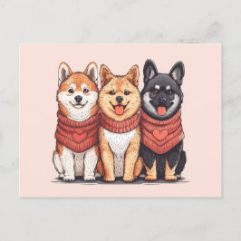 Valentijnsdag Shiba Inu Dogs Briefkaart
