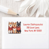 Valentijnsdag Shiba Inu Dogs Etiket (Insitu)