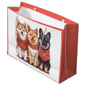 Valentijnsdag Shiba Inu Dogs Groot Cadeauzakje (Voorkant Gekanteld)