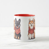 Valentijnsdag Shiba Inu Dogs Mok (Midden)