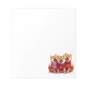 Valentijnsdag Shiba Inu Dogs Notitieblok