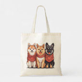 Valentijnsdag Shiba Inu Dogs Tote Bag (Achterkant)