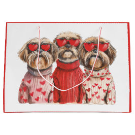 Valentijnsdag Shih Tzu Dogs Groot Cadeauzakje