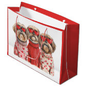 Valentijnsdag Shih Tzu Dogs Groot Cadeauzakje (Voorkant Gekanteld)
