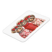 Valentijnsdag Shih Tzu Dogs Magneet (Linkerzijde)