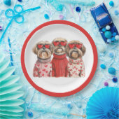 Valentijnsdag Shih Tzu Dogs Papieren Bordje (Feest)