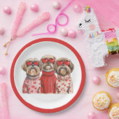 Valentijnsdag Shih Tzu Dogs Papieren Bordje (Feest)