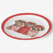 Valentijnsdag Shih Tzu Dogs Papieren Bordje (Gekanteld)