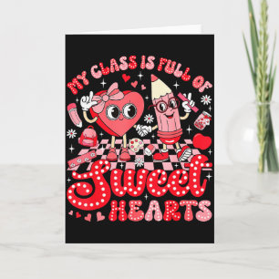Valentijnsdag shirt voor leraren Mijn klas is vol  Kaart