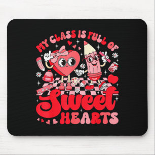 Valentijnsdag shirt voor leraren Mijn klas is vol Muismat