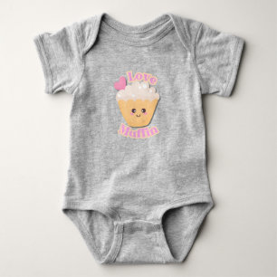 Valentijnsdag Shirten voor Baby Love Muffin Romper