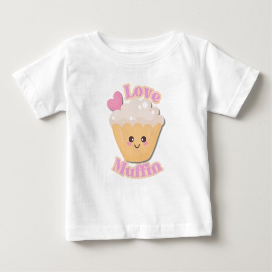 Valentijnsdag Shirten voor peuters | Love Muffin (Voorkant)