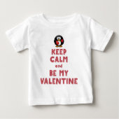 Valentijnsdag-shirts voor peuters Keep Calm wit (Voorkant)