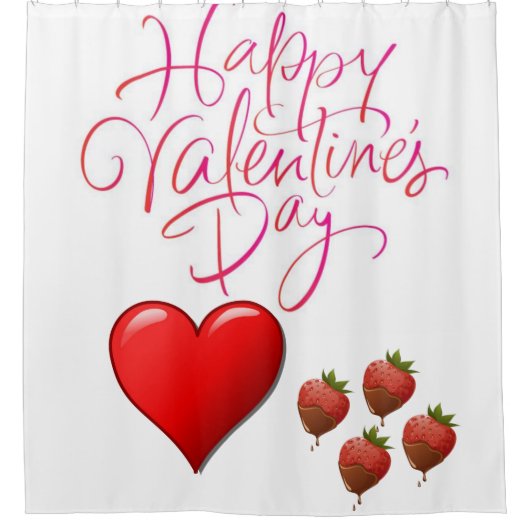 Valentijnsdag Shower Curtain Douchegordijn (Voorkant)