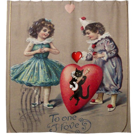 Valentijnsdag Shower Curtain,  Douchegordijn (Voorkant)