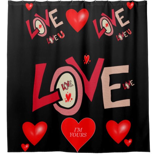 Valentijnsdag Shower Curtain Douchegordijn (Voorkant)