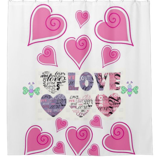 Valentijnsdag Shower Curtain Douchegordijn (Voorkant)
