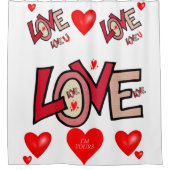 Valentijnsdag Shower Curtain Douchegordijn (Voorkant)