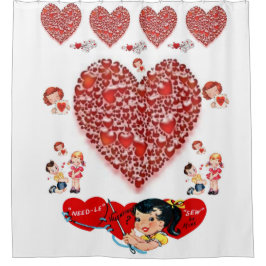 Valentijnsdag Shower Curtain Douchegordijn