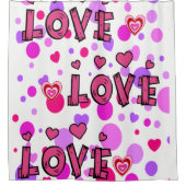 Valentijnsdag Shower Curtain, Love Douchegordijn (Voorkant)