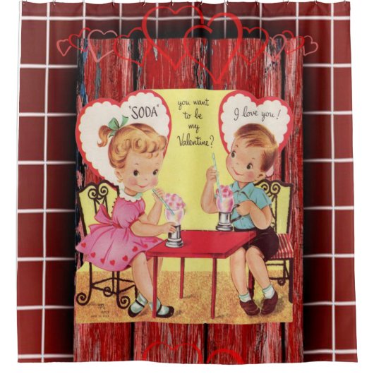 Valentijnsdag Shower-gordijn Douchegordijn (Voorkant)