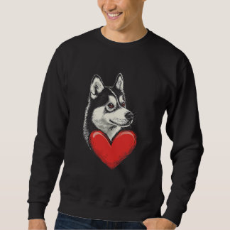 Valentijnsdag Siberische Husky Trui